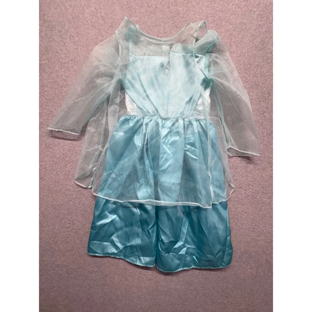 Disney Frozen Elsa Costume Girls Size 4-6X Blue Sparkle Dress Jakks Pacific 982 - Picture 5 of 6